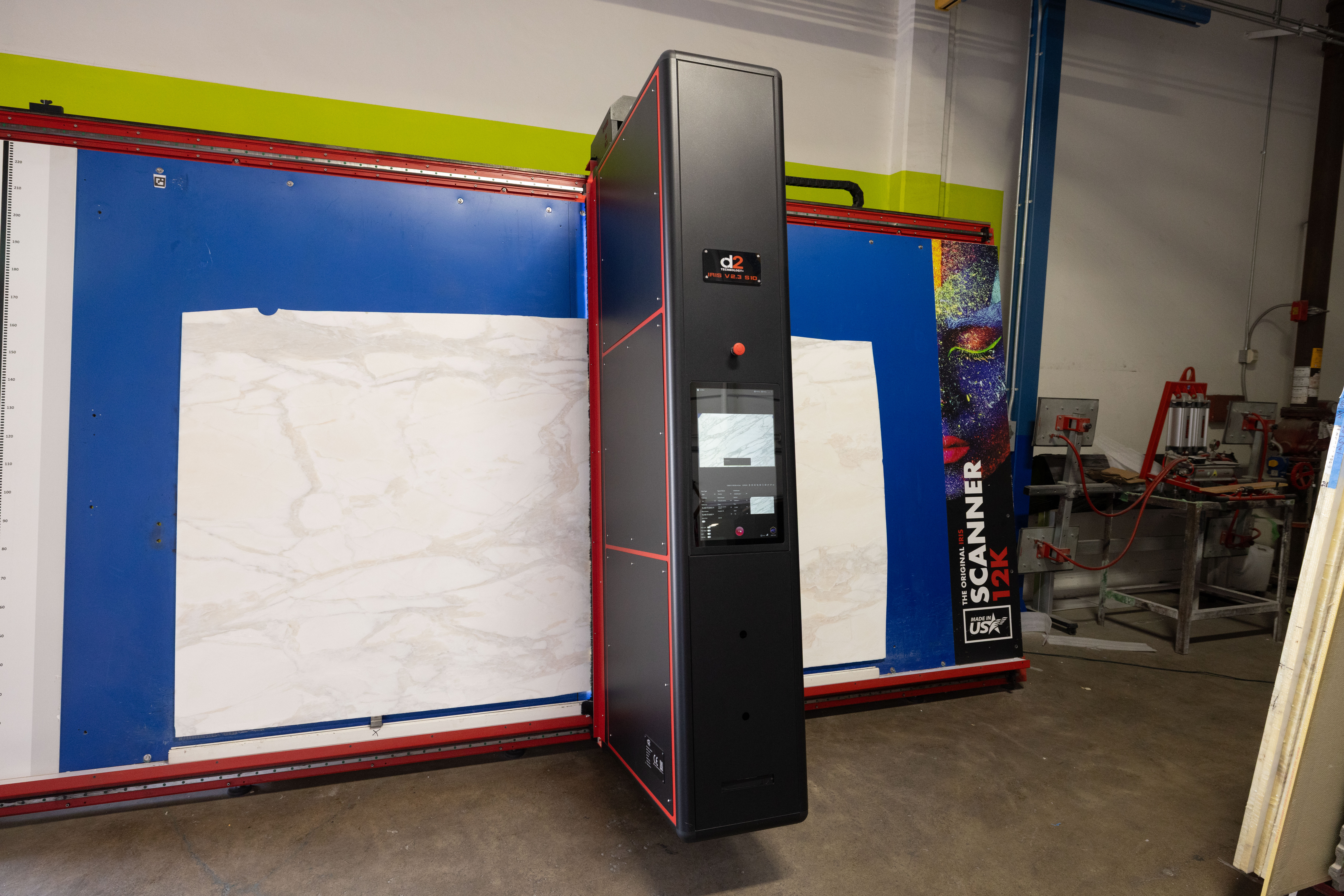 12K digital slab scanner technology used by Epic Ceramic & Stone for material selection